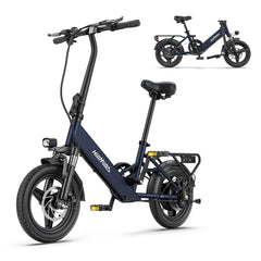 HILLMILES Mile 1 14" Tiefeinsteiger-E-Bike für Damen, 250-W-Motor, 36 V, 10,4 Ah Akku
