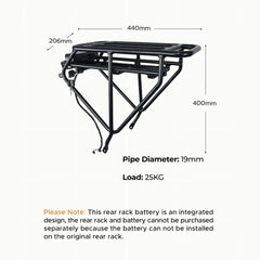 ENGWE Gepäckträger + 48V 13Ah Heckakku für EP-2 PRO