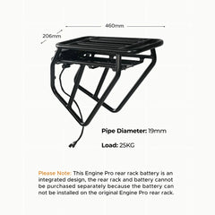 ENGWE Gepäckträger + 48V 13Ah Heckbatterie für Engine Pro