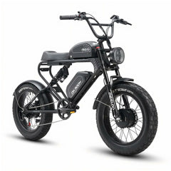 MEELOD DK300 MAX 20" Retro Moped Style Electric Bike 2400W Peak Dual Motors 48V 20Ah Dual Batteries
