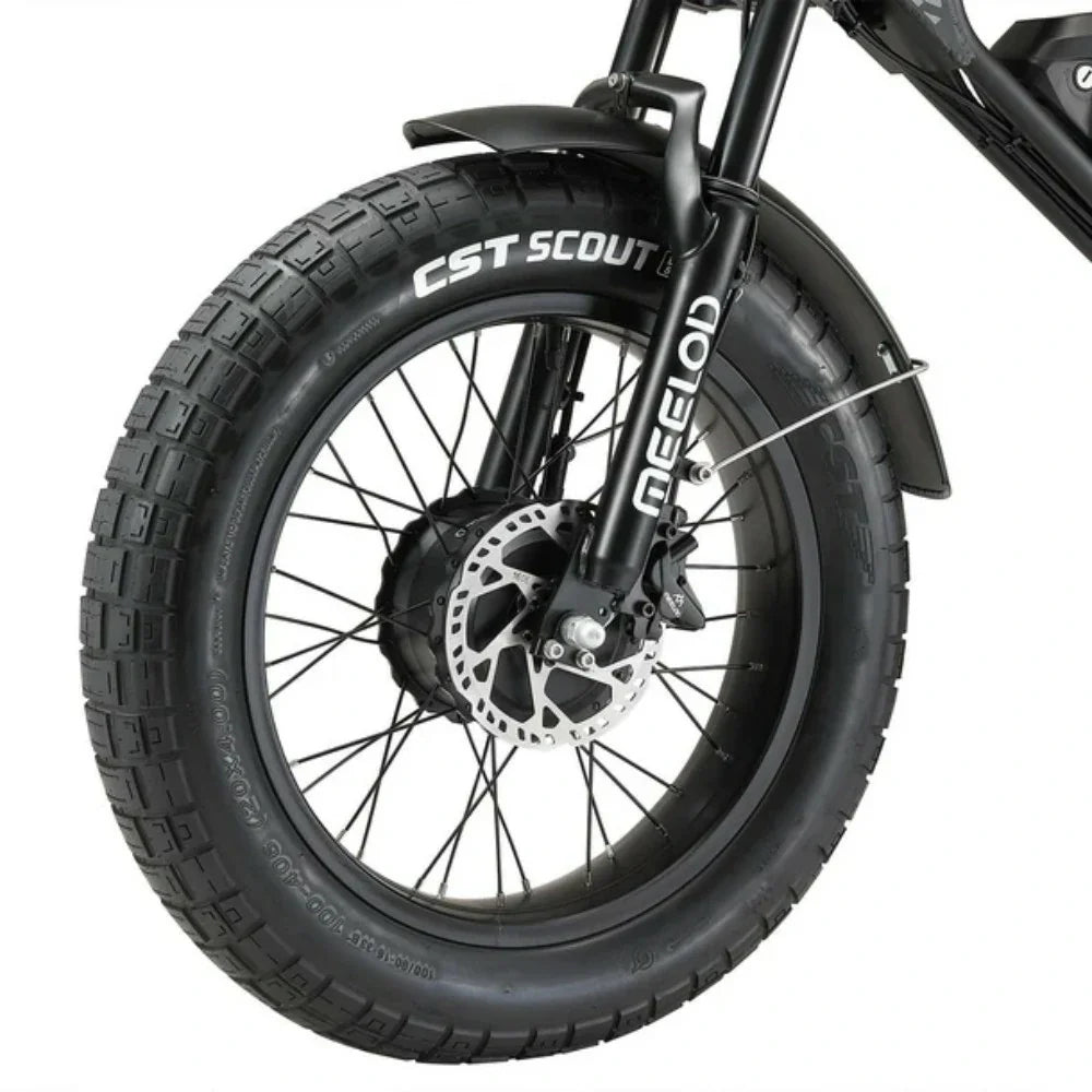 MEELOD DK300 MAX 20" Retro Moped Style Electric Bike 2400W Peak Dual Motors 48V 20Ah Dual Batteries