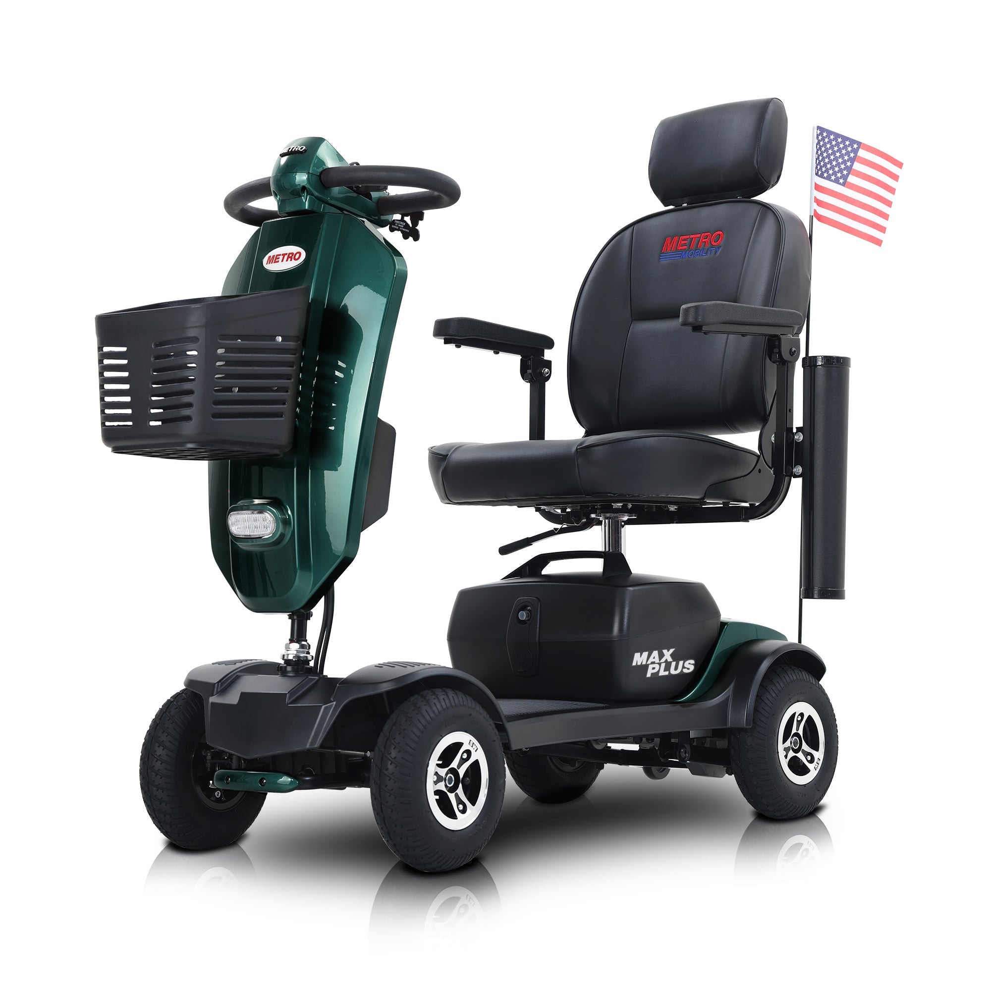 METRO MOBILITY MAX PLUS 9" 4 Wheel Electric Mobility Scooter  300W Motor 24V 20Ah Battery