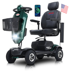 METRO MOBILITY MAX PLUS 9" 4 Wheel Electric Mobility Scooter  300W Motor 24V 20Ah Battery