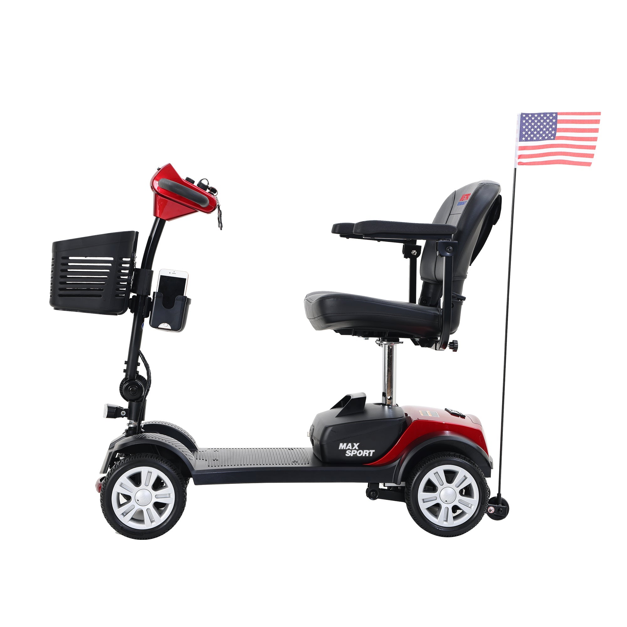 METRO MOBILITY MAX SPORT 9" 4 Wheel Electric Mobility Scooter  300W Motor 24V 12Ah Battery