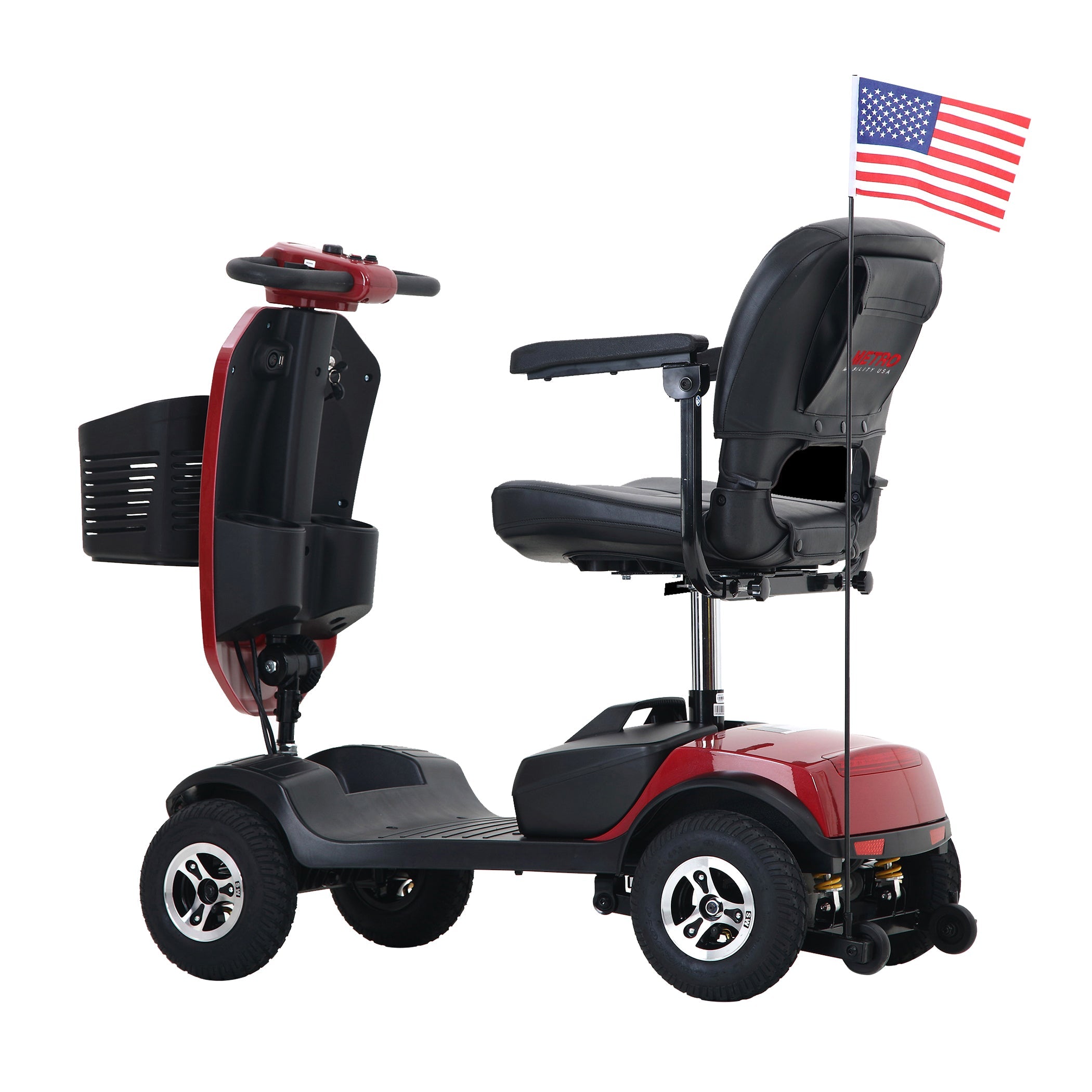 METRO MOBILITY UPGRADED PATRIOT 9" 4 Wheel Electric Mobility Scooter  300W Motor 24V 12Ah Battery
