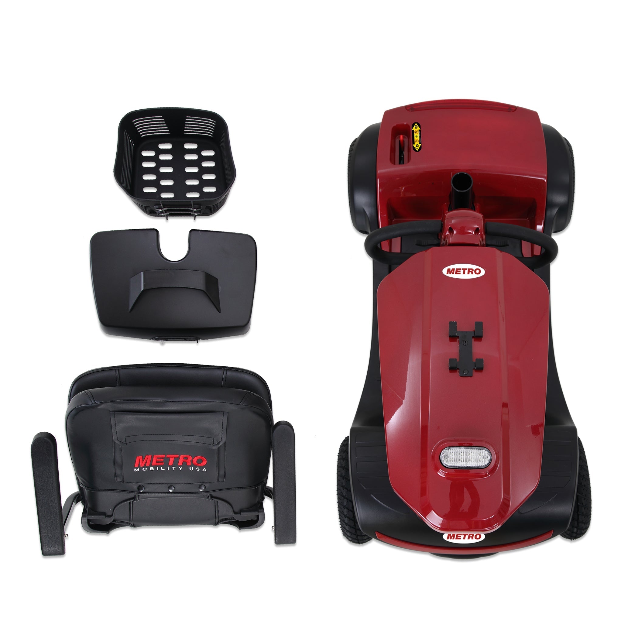 METRO MOBILITY PATRIOT 9" 4 Wheel Electric Mobility Scooter 300W Motor 24V 12Ah Battery