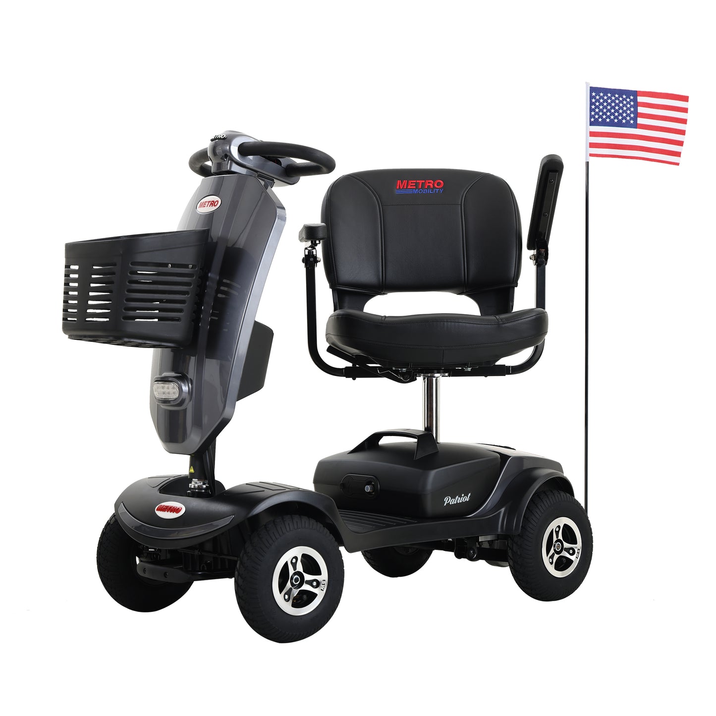 METRO MOBILITY PATRIOT 9" 4 Wheel Electric Mobility Scooter 300W Motor 24V 12Ah Battery
