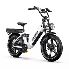 ONESPORT OT08 PRO 20" Full Suspension Fat Tire Electric Bike 500W  Motor 48V 18Ah*2 Dual Battery