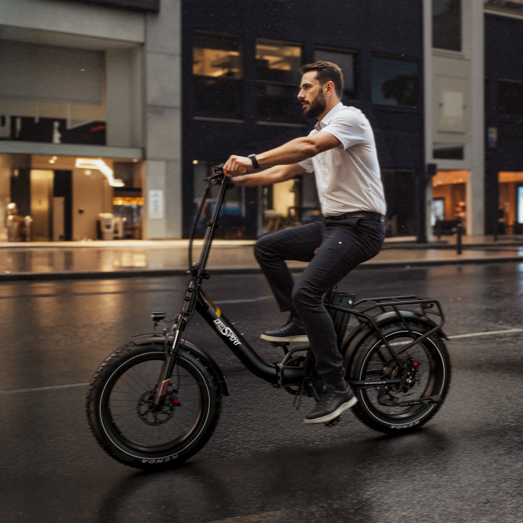ONESPORT OT16 Max 20" Folding Electric Commuter Bike 500W Motor 48V 18Ah Battery Support APP