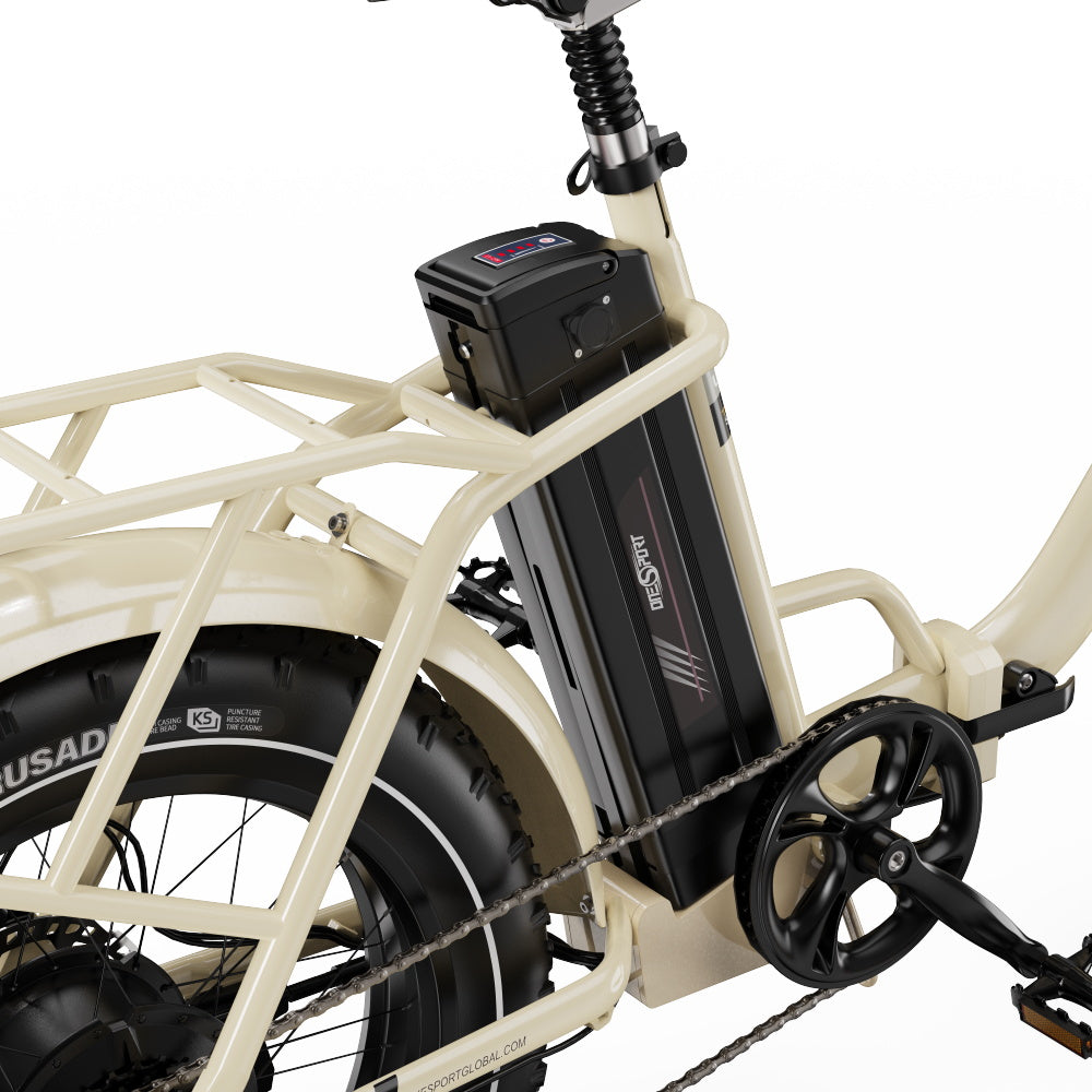 ONESPORT OT16 Max 20" Folding Electric Commuter Bike 500W Motor 48V 18Ah Battery Support APP