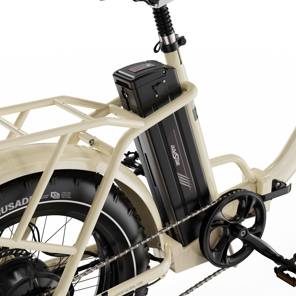 ONESPORT OT16 Max 20" Folding Electric Commuter Bike 500W Motor 48V 18Ah Battery Support APP
