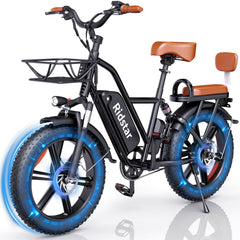 RIDSTAR FM001 20" 1000W Motor 2 Seater Fat Tire Electric Bike 48V 15Ah Battery