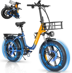 RIDSTAR MN20 20" Fat Tire Folding Electric Bike 1000W Motor 48V 15Ah/20Ah Battery
