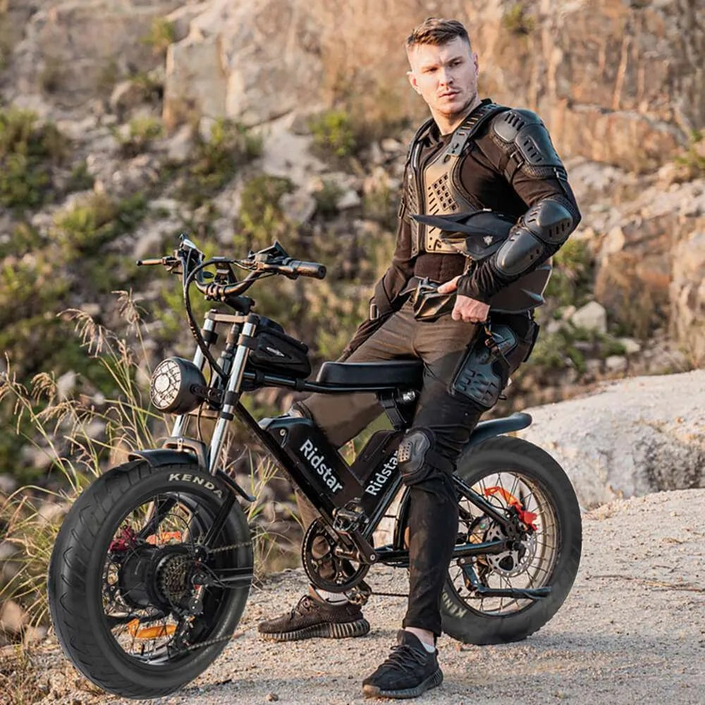 RIDSTAR Q20 Pro 20" Fat Tires Electric Bikes 2*1000W Motor 52V 20Ah Dual Battery