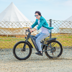 SHENGMILO MX05 26" Fat Tire Electric Mountain Bike 1000W Motor 48V 17.5Ah Battery