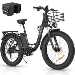 RIDSTAR MN26 26" Fat Tires Electric City Bike 1500W Motor 48V 20Ah Battery