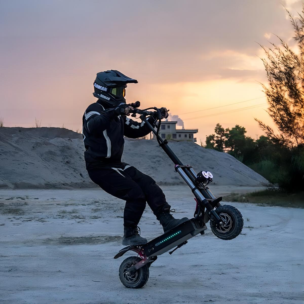 TOURSOR E5B 11" Folding Electric Scooter with Seat 3000W*2 Dual Motors 60V 40Ah Battery