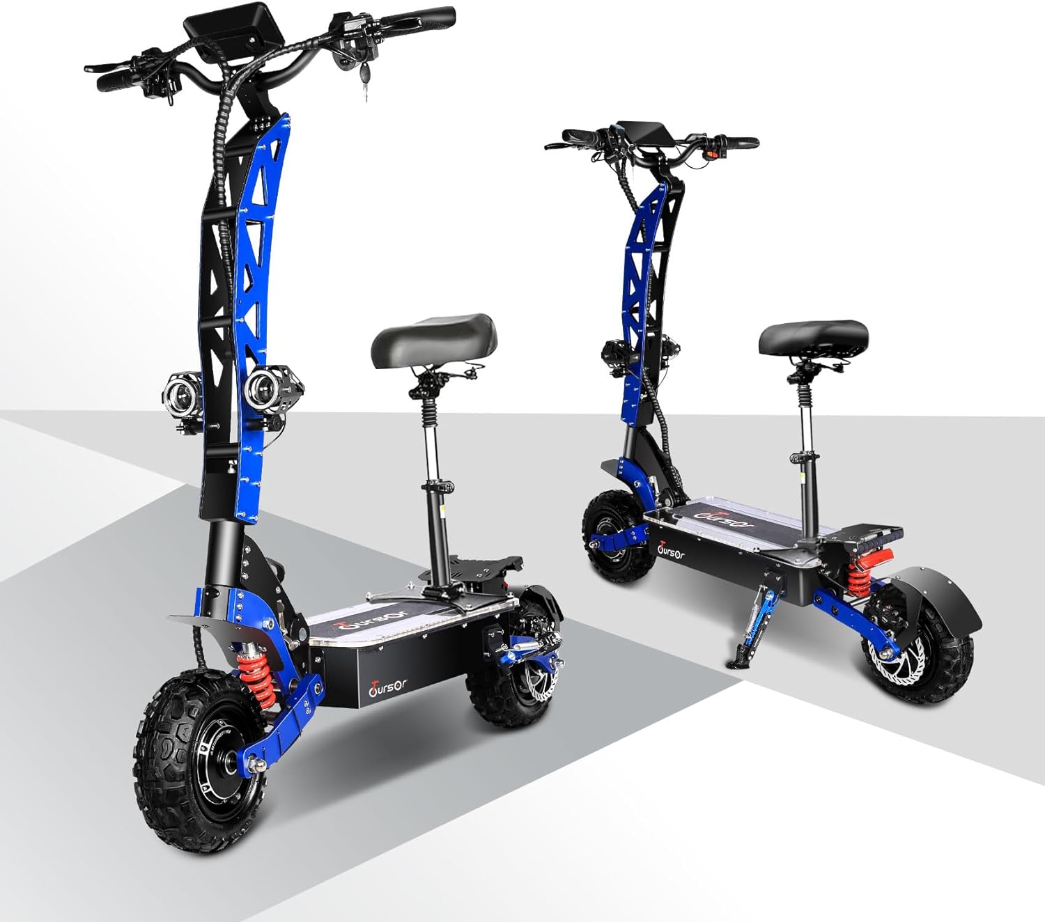 TOURSOR E8 PRO 11" Folding Electric Scooter with Seat 3000W*2 Dual Motors 60V 35Ah Battery