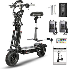 TOURSOR X14 60V 14" Folding Electric Scooter with Seat 4000W*2 Dual Motors 60V 50Ah Battery
