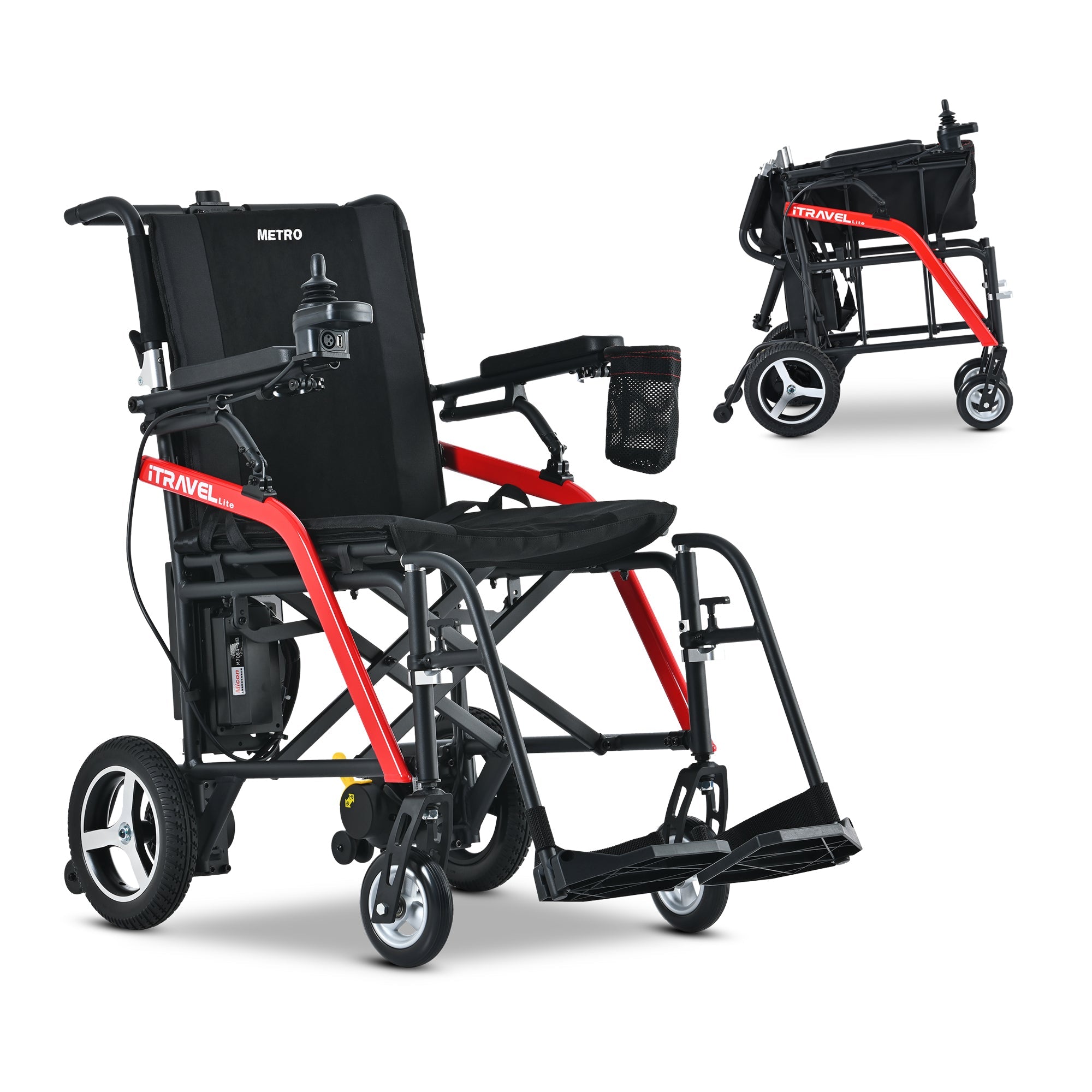 METRO MOBILITY ITRAVEL LITE 10" 4 Wheel Mobility Electric Wheelchairs 300W Motor 24V 10Ah Battery