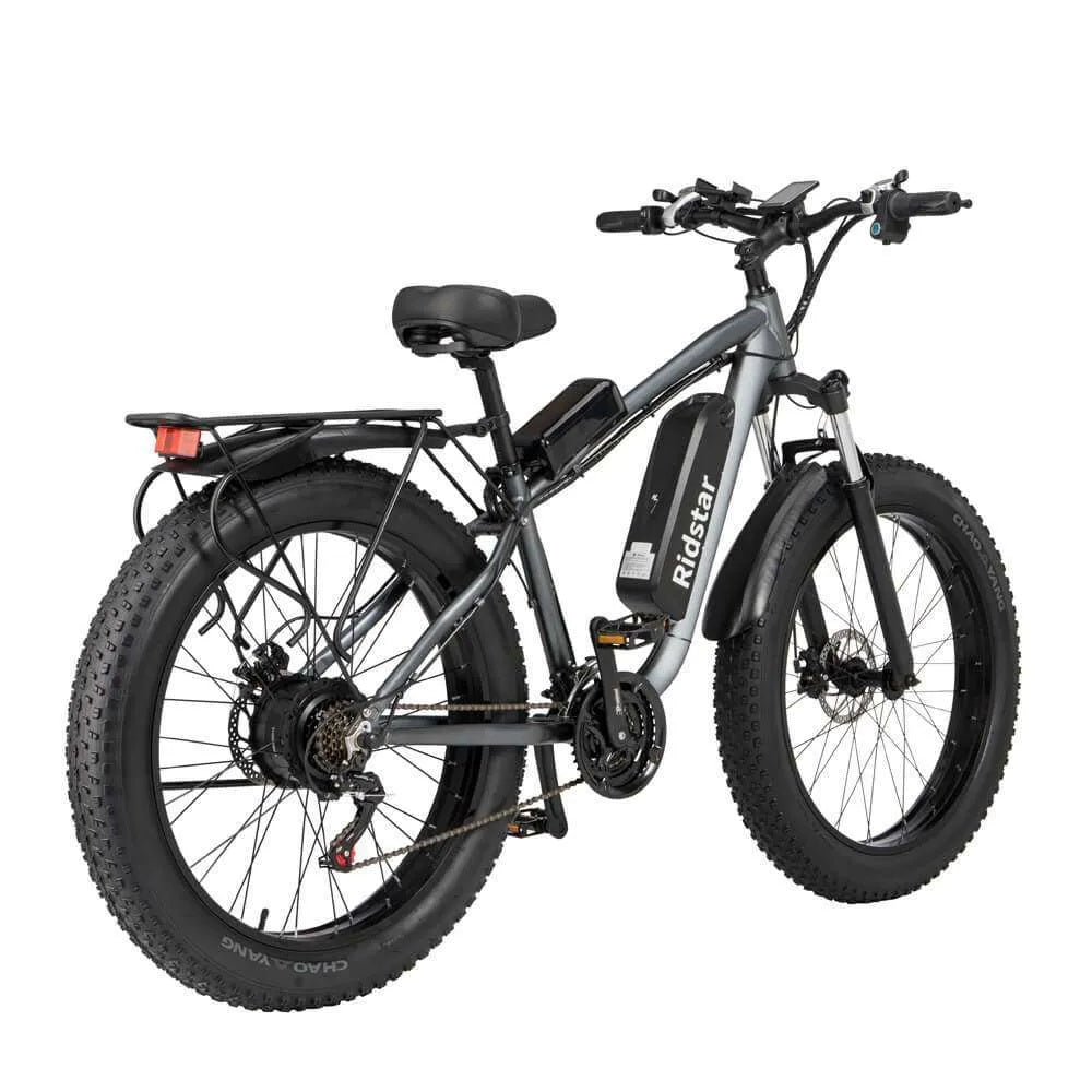 RIDSTAR E26 26" Fat Tires Mountain Electric Bike 1500W Motor 48V 15.6Ah Battery