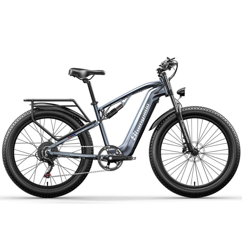 SHENGMILO MX05 26" Fat Tire Electric Mountain Bike 1000W Motor 48V 17.5Ah Battery